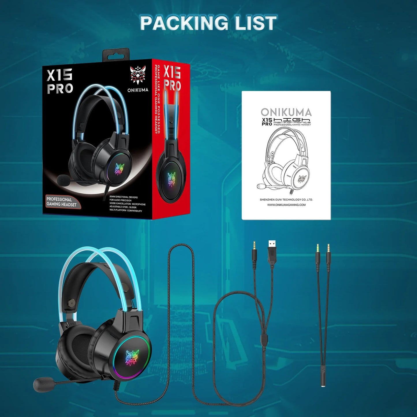 ONIKUMA X15 PRO Gaming Headset