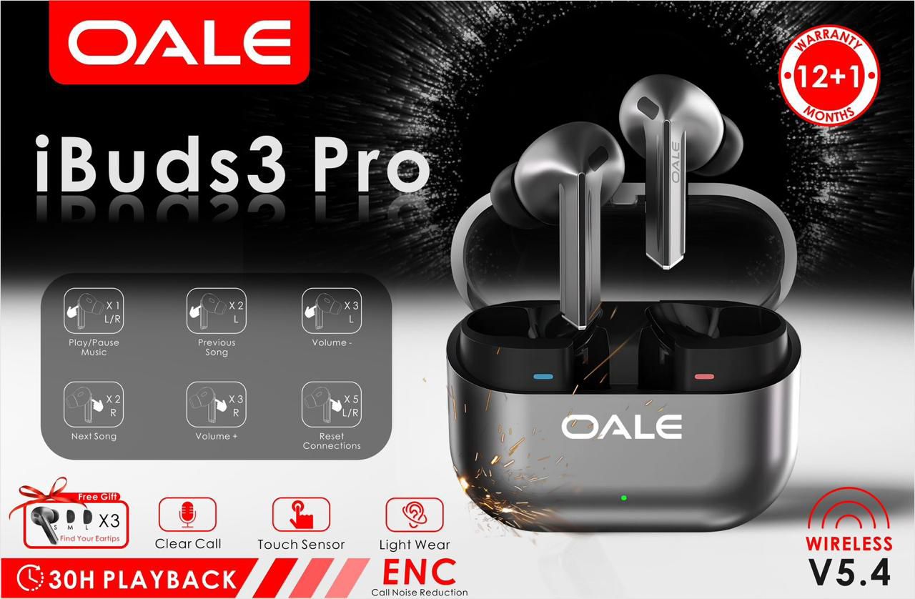 OALE iBuds 3 Pro Bluetooth Wireless Lightweight Earbuds
