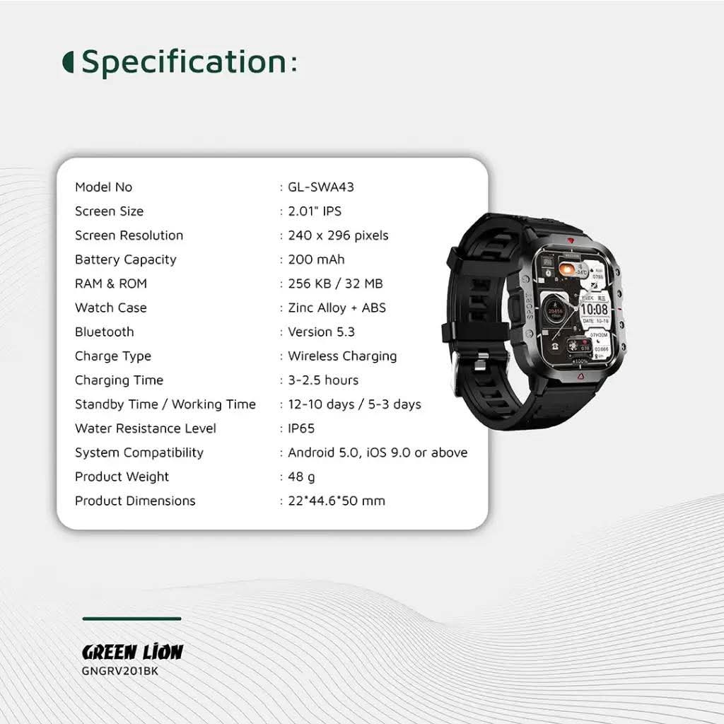 Gravix Smart Watch Water Resistent IP65